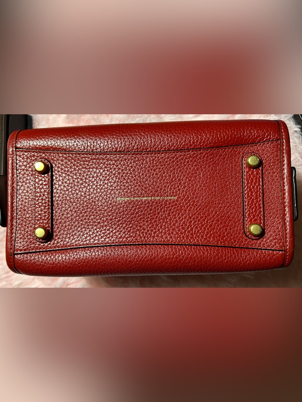 Coach Pebbled Leather Rogue 25 in Brick Red/Colorblock - Picture 7 of 11